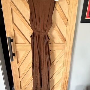 Brown Sleeveless Dress